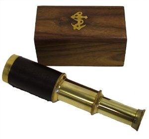  Brass Telescope with Wooden Box