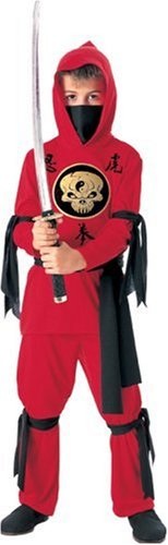 Kids Ninja In Red Costume