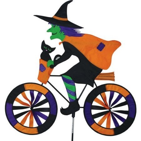 Witch on Bicycle Garden Spinner