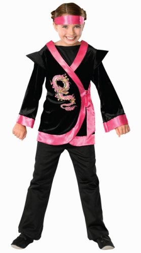 Child Pink Dragon Girl Ninja Costume