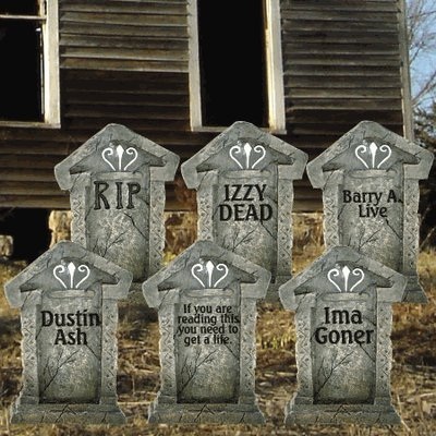 Fake Tombstones Halloween Yard Decoration