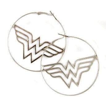 Wonder Woman Logo Hoop Earrings
